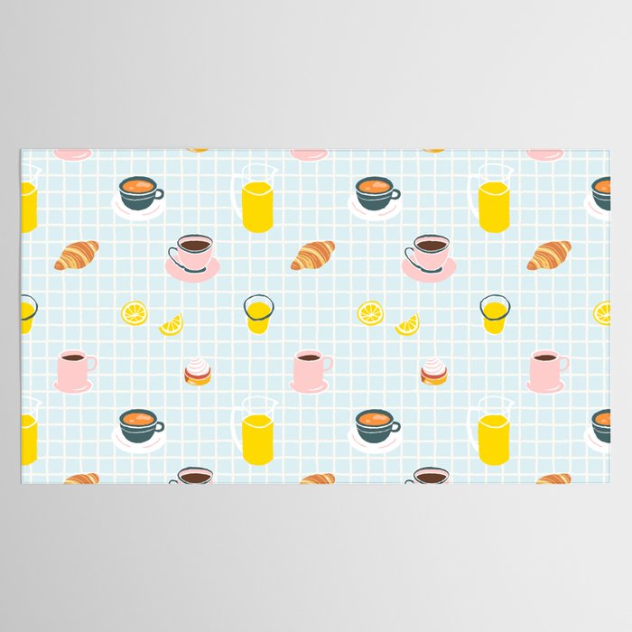 Retro breakfast coffee food pattern Tablecloth Gallery Image 2
