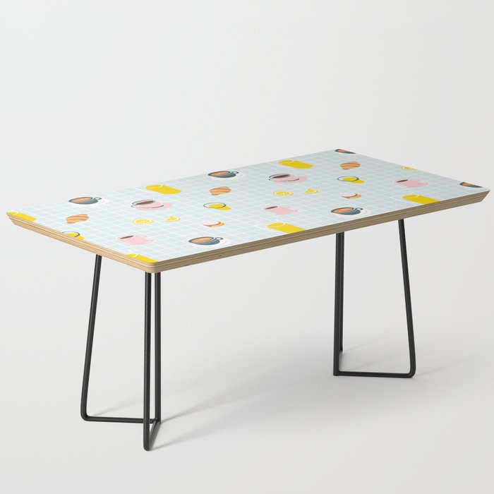 Retro breakfast coffee food pattern Coffee Table Gallery Image 1