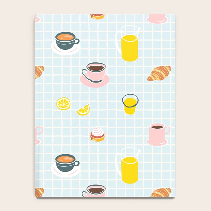 Retro breakfast coffee food pattern Notebook Gallery Image 4