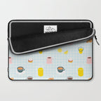 Retro breakfast coffee food pattern Laptop Sleeve Gallery Image 2