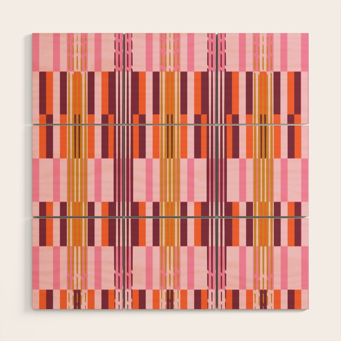 Striped Joy Wood Wall Art Gallery Image 1