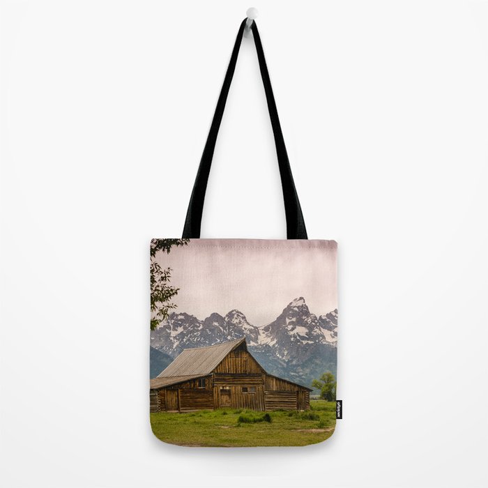 Grand Teton National Park Adventure Barn - Landscape Photography Tote Bag Gallery Image 2
