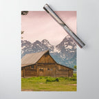 Grand Teton National Park Adventure Barn - Landscape Photography Wrapping Paper Gallery Image 1