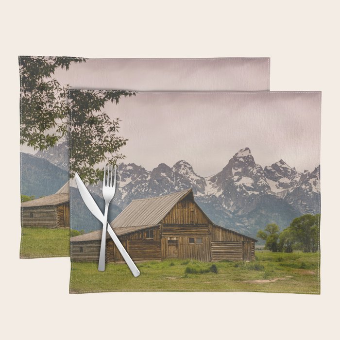 Grand Teton National Park Adventure Barn - Landscape Photography Placemat Gallery Image 1