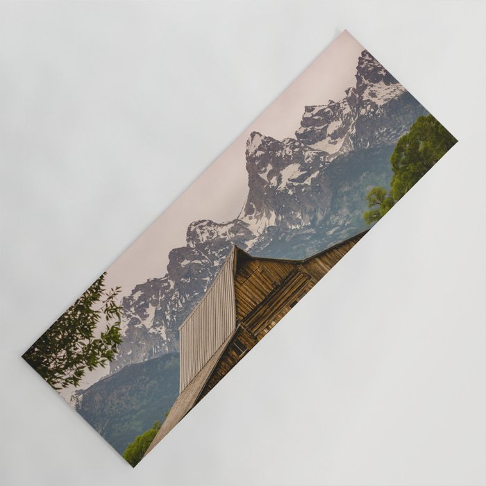 Grand Teton National Park Adventure Barn - Landscape Photography Yoga Mat Gallery Image 1