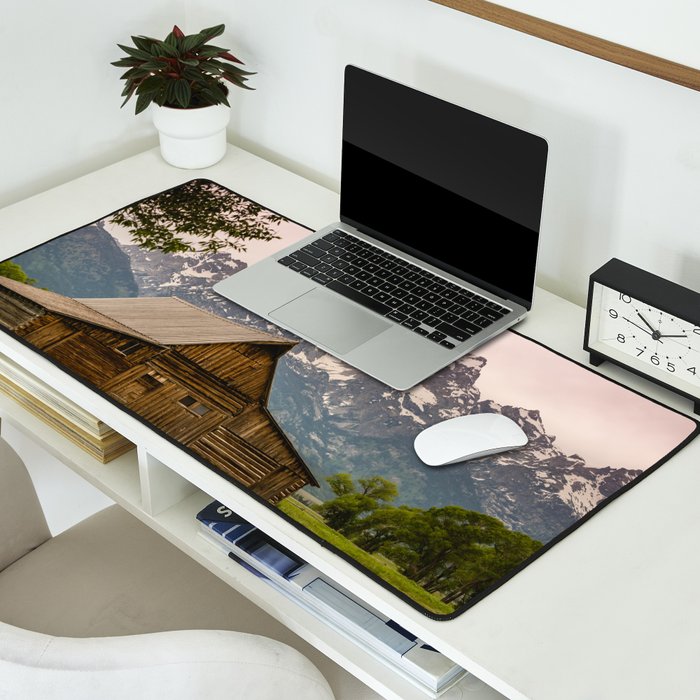 Grand Teton National Park Adventure Barn - Landscape Photography Desk Mat Gallery Image 2