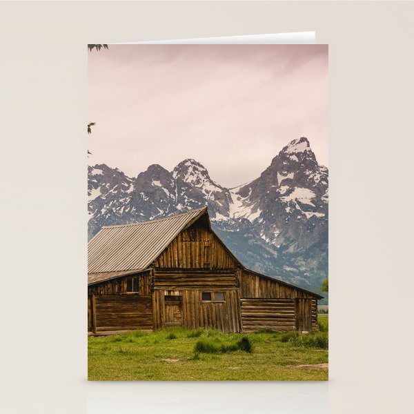 Grand Teton National Park Adventure Barn - Landscape Photography Stationery Card Gallery Image 1