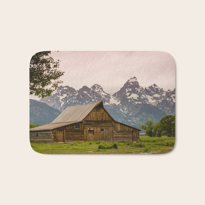 Grand Teton National Park Adventure Barn - Landscape Photography Bath Mat Gallery Image 1