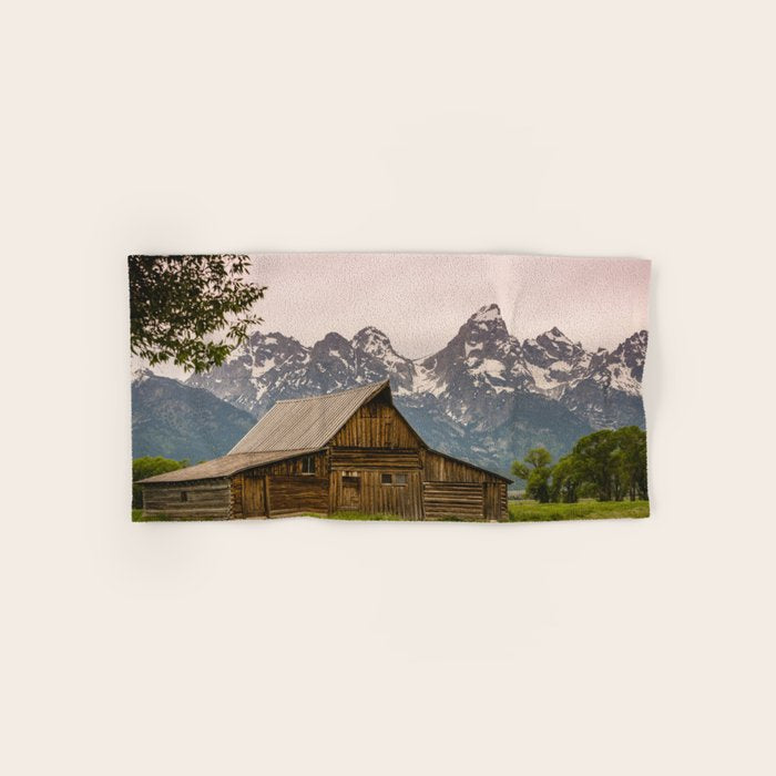 Grand Teton National Park Adventure Barn - Landscape Photography Bath Towel Gallery Image 1