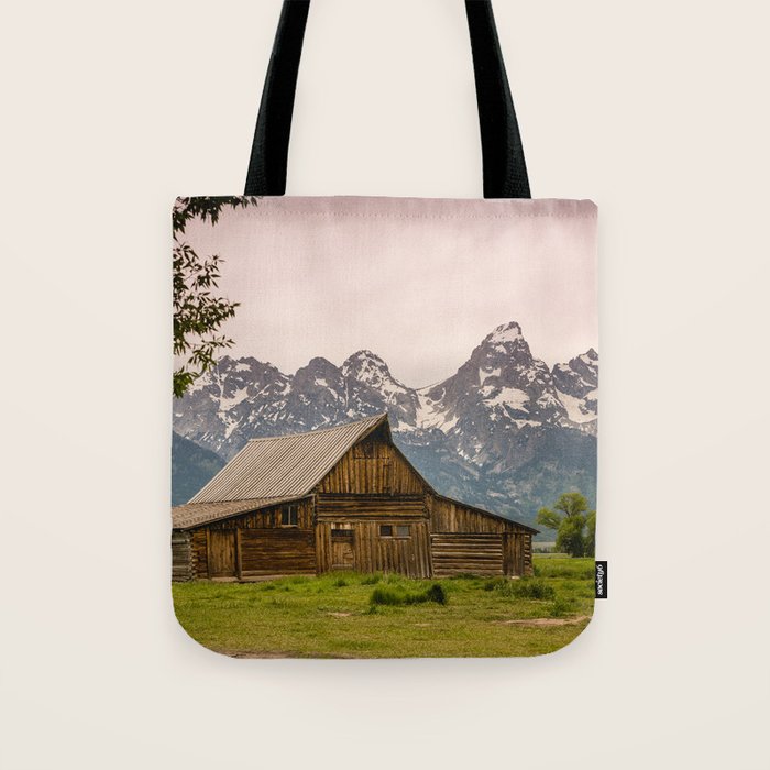Grand Teton National Park Adventure Barn - Landscape Photography Tote Bag Gallery Image 1