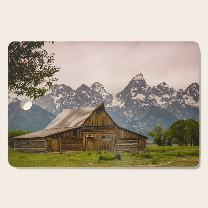 Grand Teton National Park Adventure Barn - Landscape Photography Cutting Board Gallery Image 1