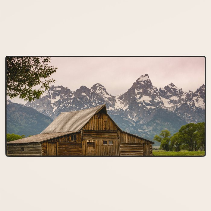 Grand Teton National Park Adventure Barn - Landscape Photography Desk Mat Gallery Image 3