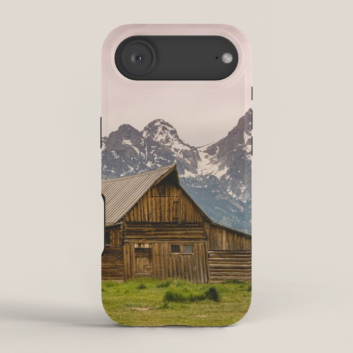 Grand Teton National Park Adventure Barn - Landscape Photography iPhone Case Gallery Image 2