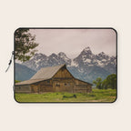 Grand Teton National Park Adventure Barn - Landscape Photography Laptop Sleeve Gallery Image 1