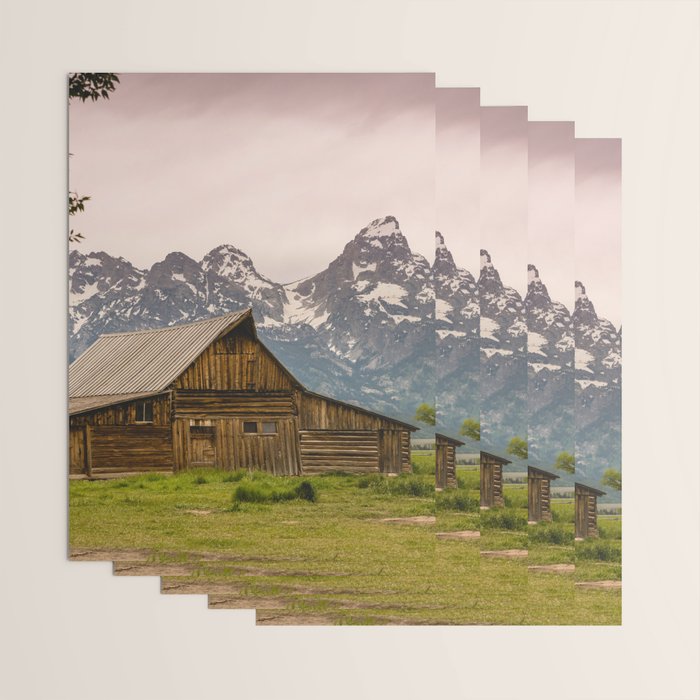 Grand Teton National Park Adventure Barn - Landscape Photography Wrapping Paper Gallery Image 3
