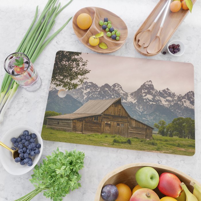 Grand Teton National Park Adventure Barn - Landscape Photography Cutting Board Gallery Image 2