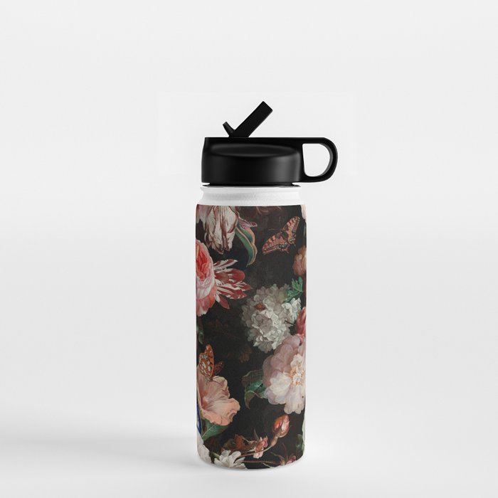 Baroque Flemish Rose Flowers Night Garden Water Bottle Gallery Image 1