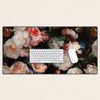 Baroque Flemish Rose Flowers Night Garden Desk Mat Gallery Image 1