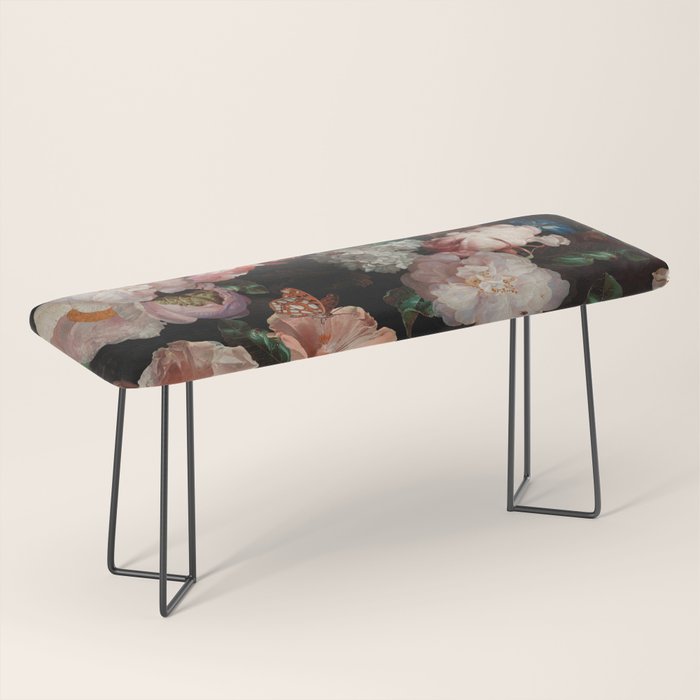Baroque Flemish Rose Flowers Night Garden Bench Gallery Image 1
