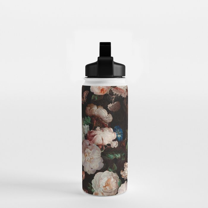 Baroque Flemish Rose Flowers Night Garden Water Bottle Gallery Image 2