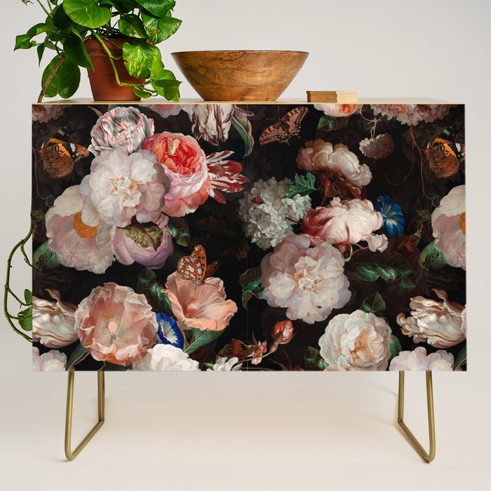 Baroque Flemish Rose Flowers Night Garden Credenza Gallery Image 1