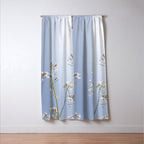 Wild radish flowers in a meadow in the spring against a clear blue sky - nature photography Window Curtain Gallery Image 3