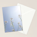 Wild radish flowers in a meadow in the spring against a clear blue sky - nature photography Stationery Card Gallery Image 2