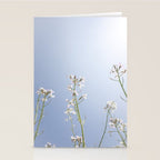 Wild radish flowers in a meadow in the spring against a clear blue sky - nature photography Stationery Card Gallery Image 2