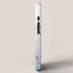 Wild radish flowers in a meadow in the spring against a clear blue sky - nature photography iPhone Case Gallery Image 2