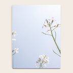 Wild radish flowers in a meadow in the spring against a clear blue sky - nature photography Notebook Gallery Image 4