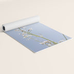 Wild radish flowers in a meadow in the spring against a clear blue sky - nature photography Yoga Mat Gallery Image 2