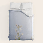 Wild radish flowers in a meadow in the spring against a clear blue sky - nature photography Duvet Cover Gallery Image 6