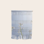Wild radish flowers in a meadow in the spring against a clear blue sky - nature photography Wall Hanging Gallery Image 1