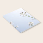 Wild radish flowers in a meadow in the spring against a clear blue sky - nature photography Notebook Gallery Image 2