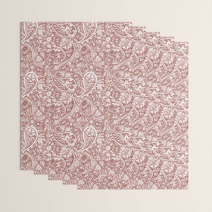 Underwater Paisley Elegance Wrapping Paper Gallery Image 3