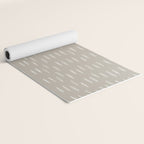 Boho Prints, Raindrops, Beige, Minimalism, Abstract Art Yoga Mat Gallery Image 2