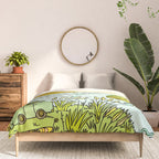home is where you park it // wandering in new zealand // retro surf art by surfy birdy Comforter Gallery Image 3