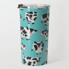 Cow Collection - Turquoise Travel Mug Gallery Image 3