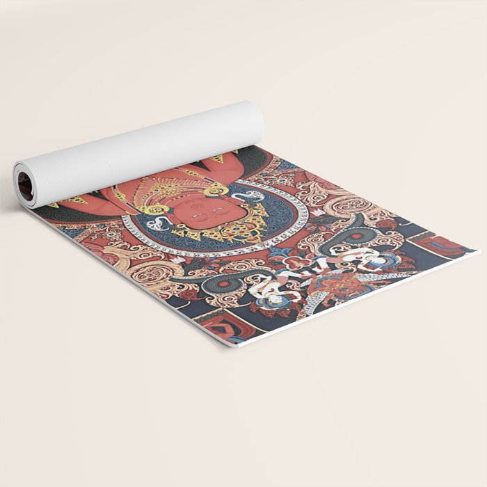 Amitabha Buddha Tibetan Buddhist Thangka Yoga Mat Gallery Image 2