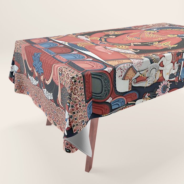 Amitabha Buddha Tibetan Buddhist Thangka Tablecloth Gallery Image 1