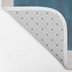 Burnt Orange Jewel Teal Blue Mid Century Modern Funky Colorful Shapes Patterns by Ejaaz Haniff Bath Mat Gallery Image 2