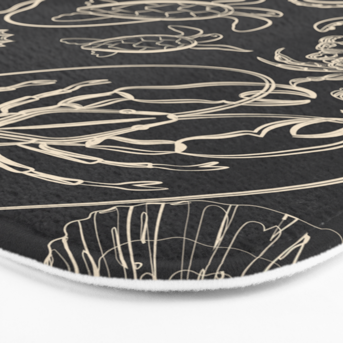 Minimal Sea Life 1 Bath Mat Gallery Image 3