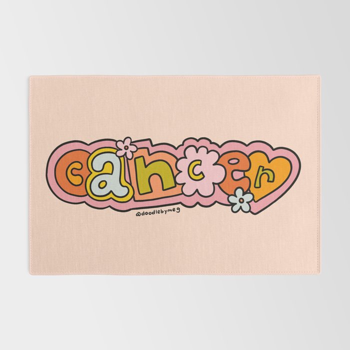 Cancer Zodiac Doodle Letters Rug Gallery Image 2