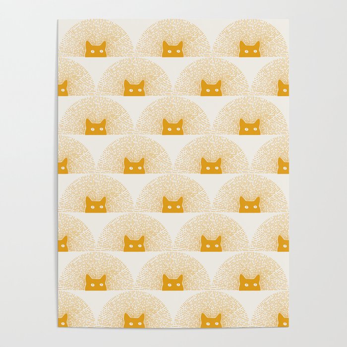 Good Meowning Pattern Poster Gallery Image 1