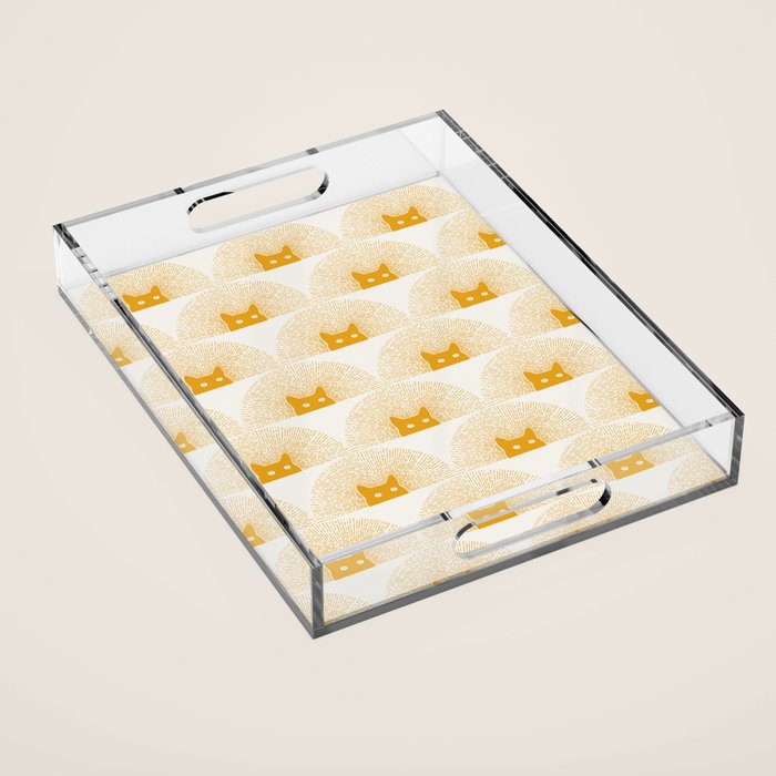 Good Meowning Pattern Acrylic Tray Gallery Image 1