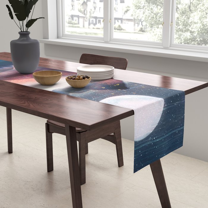 Mountain Lake Under the Stars Table Runner Gallery Image 2