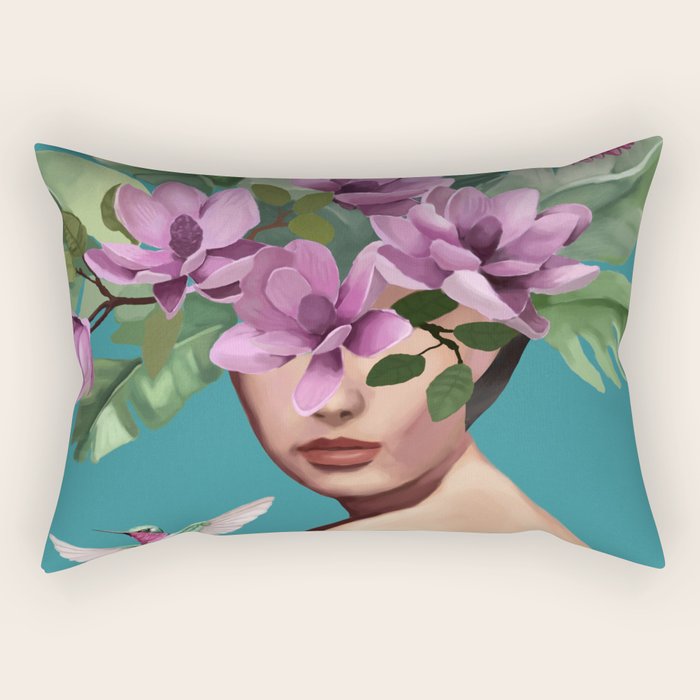 Hummingbird Whispers Rectangular Pillow Gallery Image 1