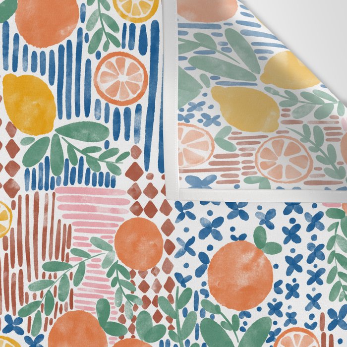Mediterranean Fusion Citrus Wall Tapestry Gallery Image 3