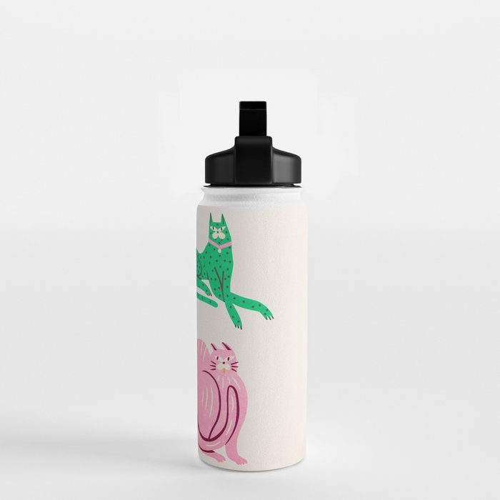 Pop Cats: Modern Collage Pop Art Water Bottle Gallery Image 2
