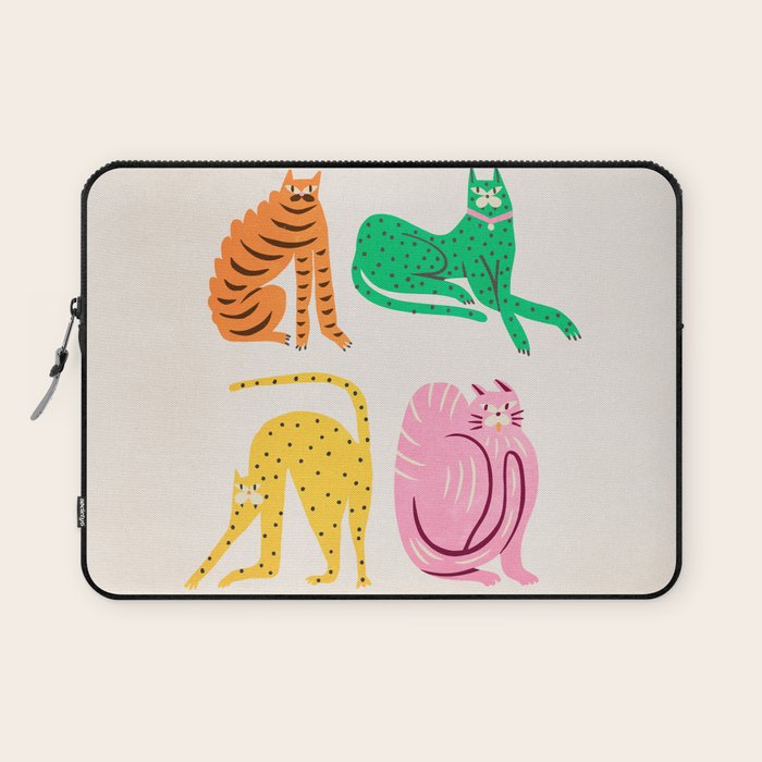 Pop Cats: Modern Collage Pop Art Laptop Sleeve Gallery Image 1